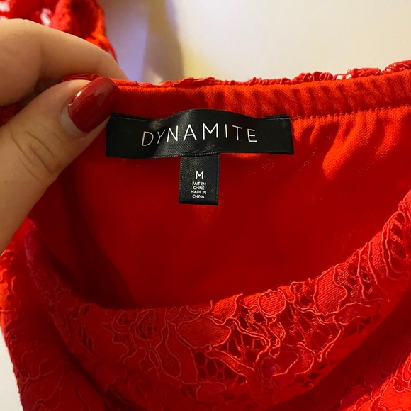 Once Worn off the shoulder lace dress - Picture 4 of 4